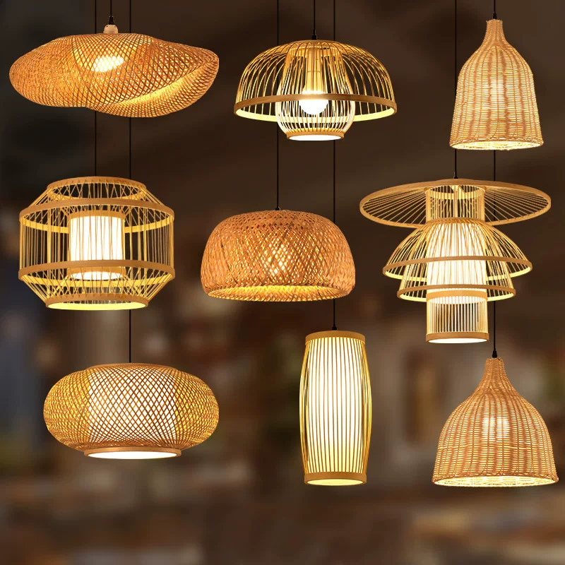 Bamboo light, lampshade, lights, creative Japanese flashlight, ceiling lamp, Chinese style