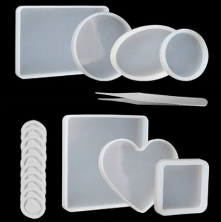 Set, epoxy resin, accessory with accessories with letters, silicone mold, DIY