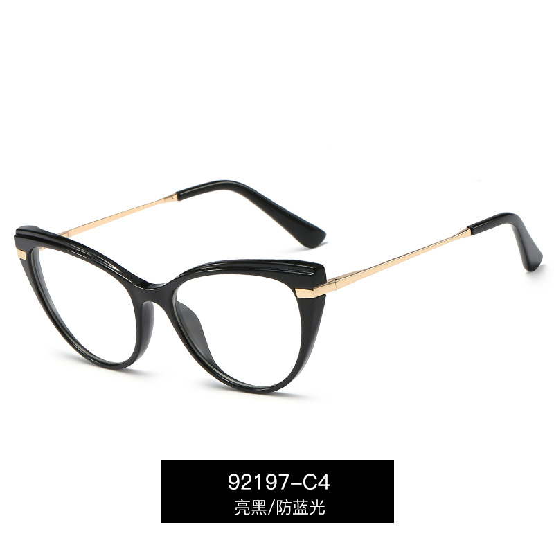 TR92197 new trendy glasses frame TR90 anti-blue light glasses women's fashion spring leg optical glasses men