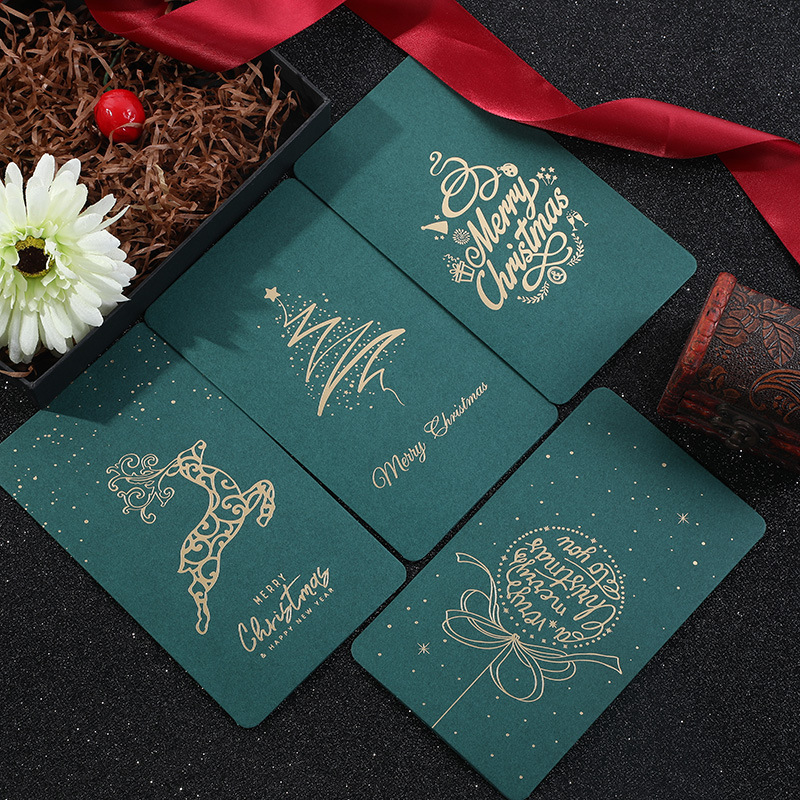 24PCS cross-border Christmas greeting card decorations small greeting card gift card Thanksgiving blessing foreign trade card