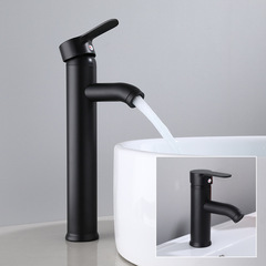 Black stainless steel above counter basin basin faucet European style antique bathroom wash basin under counter basin hot and cold faucet