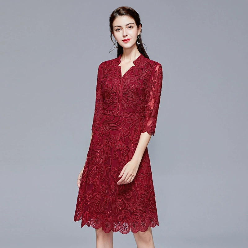 Цельное свадебное банкетное платье с доставкой, сетчатая одежда для матери среднего возраста, женская одежда больших размеров, Счастливое Платье с вышивкой для тещи, горячая распродажа