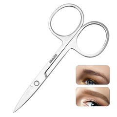 Manufacturer wholesale mini convenient stainless steel pointed eyebrow scissors multi-functional beauty eyebrow trimming scissors beauty gadgets
