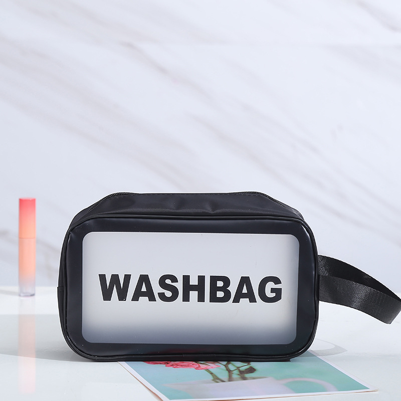 Nuevo simple moderno esmerilado lavado bolsa cuidado de la piel lavado bolsa de gran capacidad portátil de viaje bolsa de almacenamiento