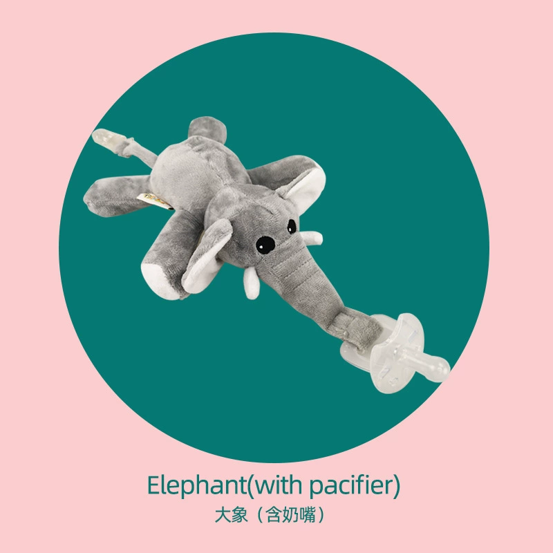 Children's pacifier, plush silicone toy with animals