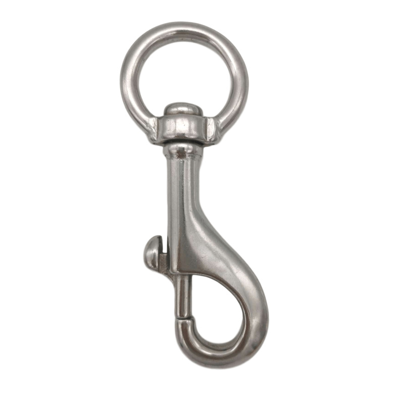 不锈钢圆环弹簧钩 潜水装备配件 宠物牵引绳扣 游艇船舶五金索具