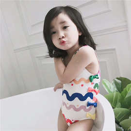 儿童泳衣女童连体时尚婴幼儿可爱宝宝比基尼中大童女孩游泳衣套装