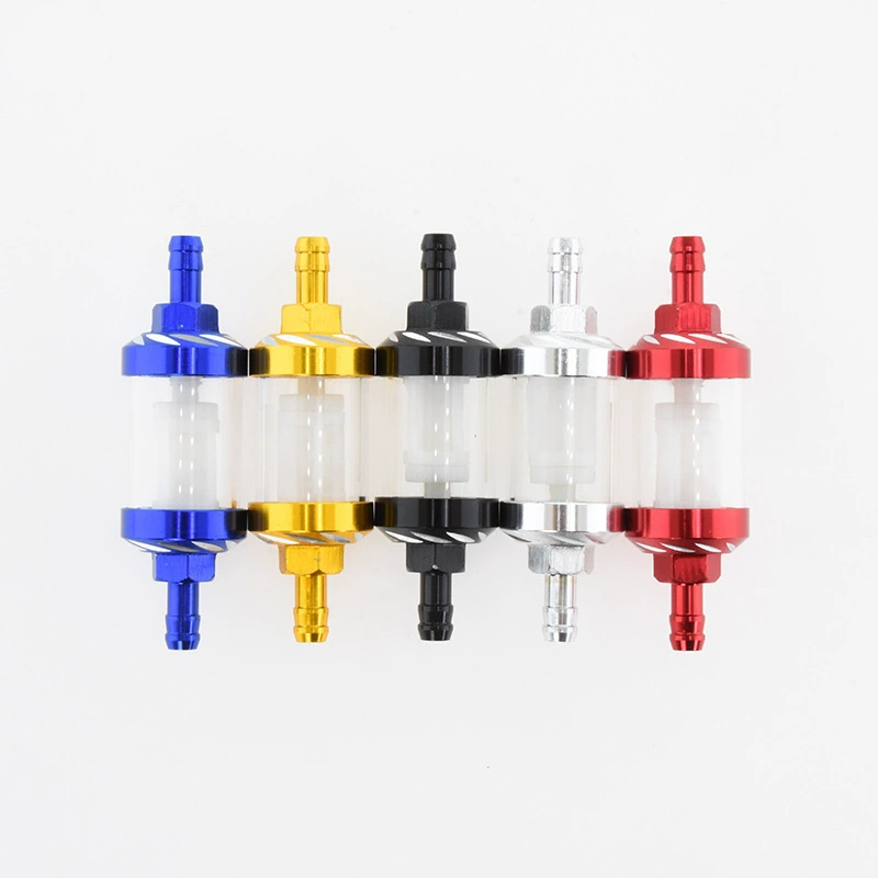 ЧПУ алюминиевый сплав мотоцикл бензиновый фильтр Модификация аксессуары медный фильтрующий элемент масляный фильтр масляный стакан 8 мм прозрачный