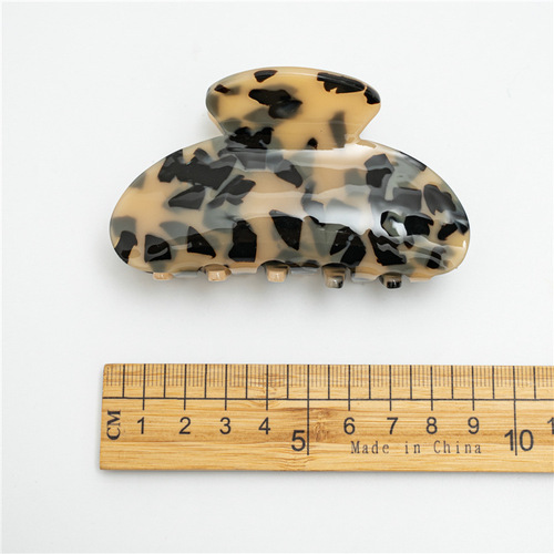 Three-state Korean style acrylic grab clip ponytail hair accessory Japanese and Korean marble pattern simple large plate hair clip 2205