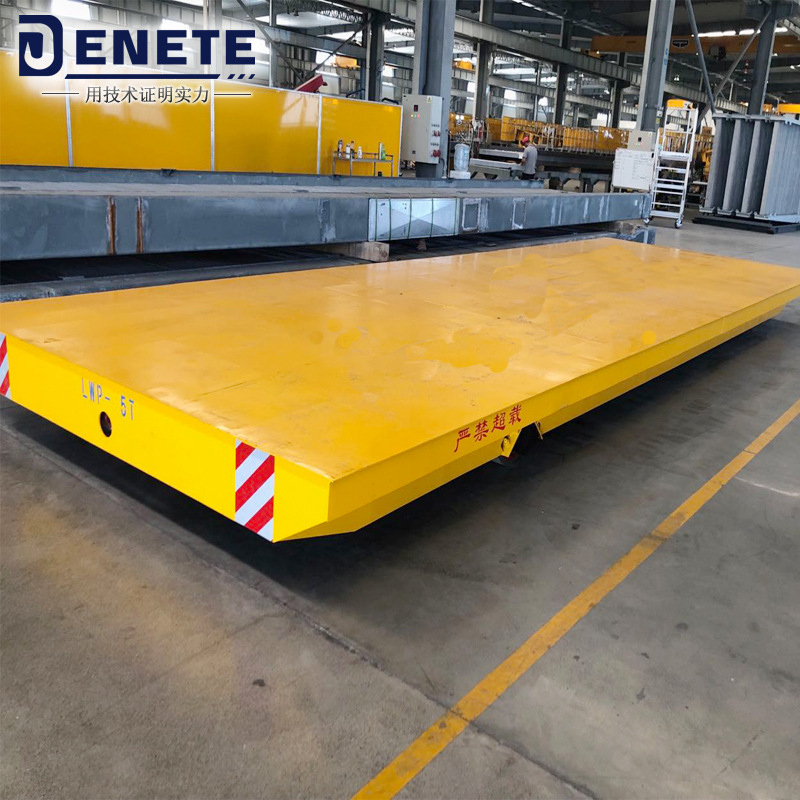 厂家定制电动无轨道360转向平车转运车 5吨蓄电池无轨平板搬运车