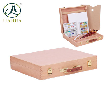 Wooden box Drawing board Easel woodiness Fine Arts Supplies hold-all Storage box Drawer Paintbox woodiness Exhibition Painted wood