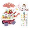 Children's realistic cartoon kitchenware, family toy for ice cream, cart, set, ice cream