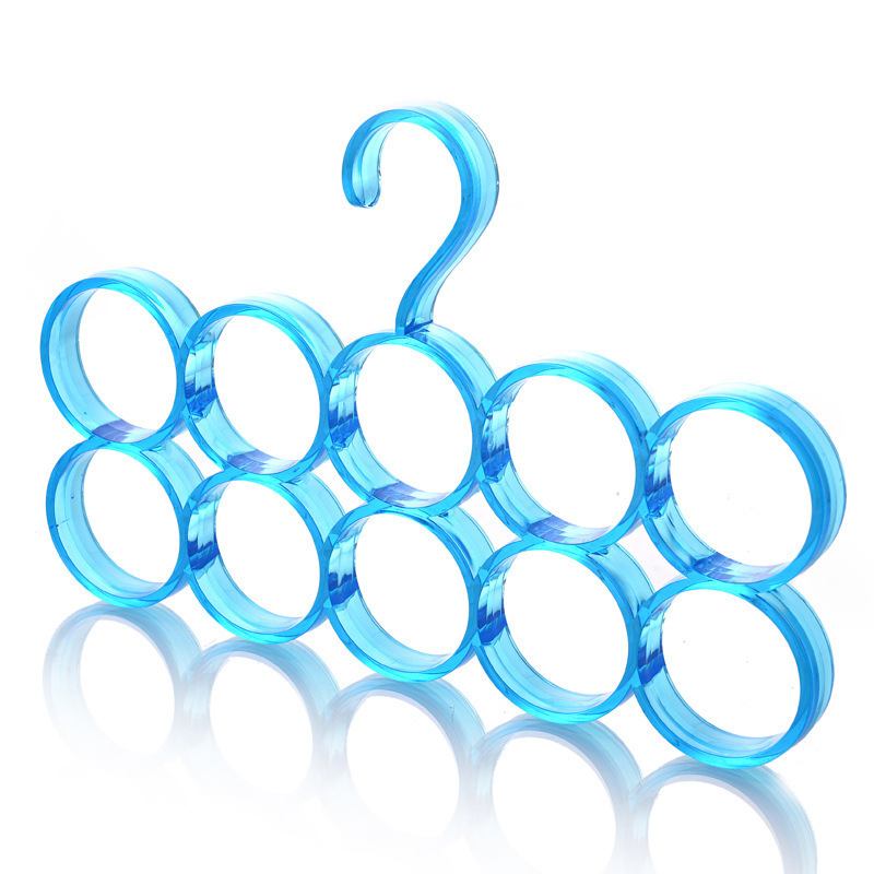 10 anillo bufanda rack cinturón de almacenamiento rack bufanda de seda corbata anillo multi-funcional cristal percha