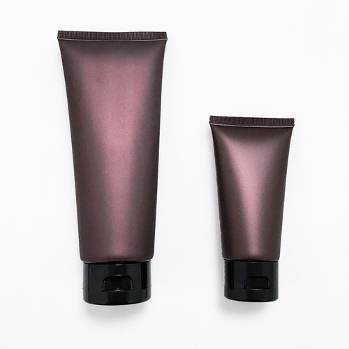 【】50g Brown Matte Cosmetic Tube 50ml Coffee-Colored Cleanser Packaging Refill Empty Bottle