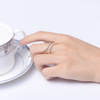 Adjustable zirconium, one size fashionable ring, wish, micro incrustation, European style