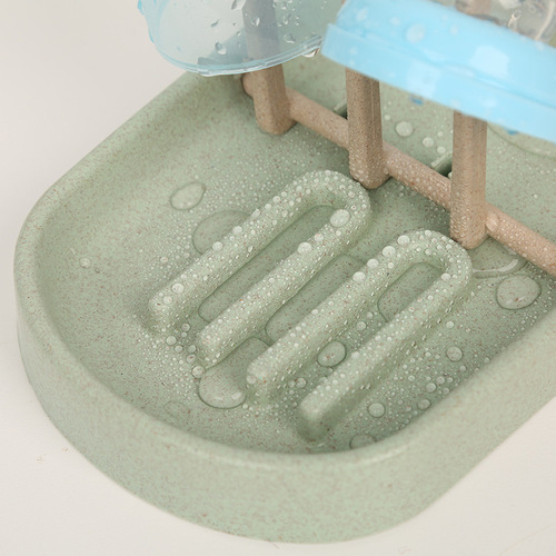 C wheat straw bottle drain rack cup rack baby bottle nipple storage rack drain basket