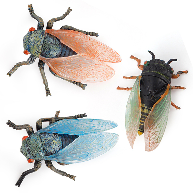 Transfronterizo nuevos niños simulación insecto modelo animal juguete gateando cigarra conoce la decoración creativa