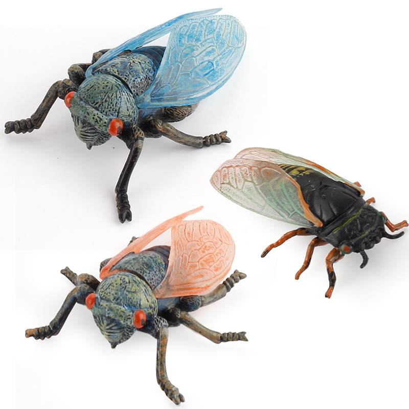 Transfronterizo nuevos niños simulación insecto modelo animal juguete gateando cigarra conoce la decoración creativa