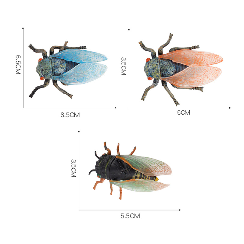 Transfronterizo nuevos niños simulación insecto modelo animal juguete gateando cigarra conoce la decoración creativa