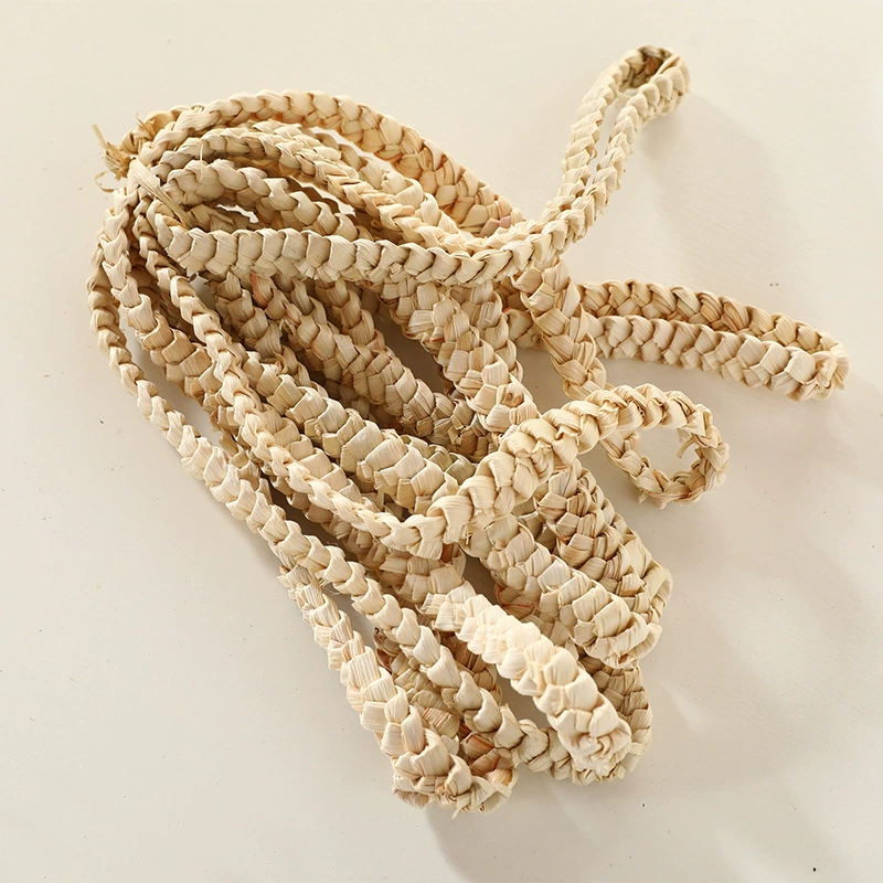Заводская поставка кукурузная оплетка соломенная веревка кожаная веревка ремесло Кукуруза трехниточная оплетка материал растительная веревка ручная Протирка DIY ткачество
