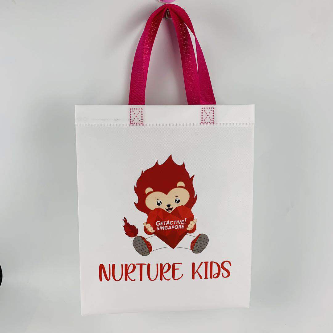 无纺布袋广告购物包装袋立体彩色覆膜手提袋外卖袋可印logo定 制