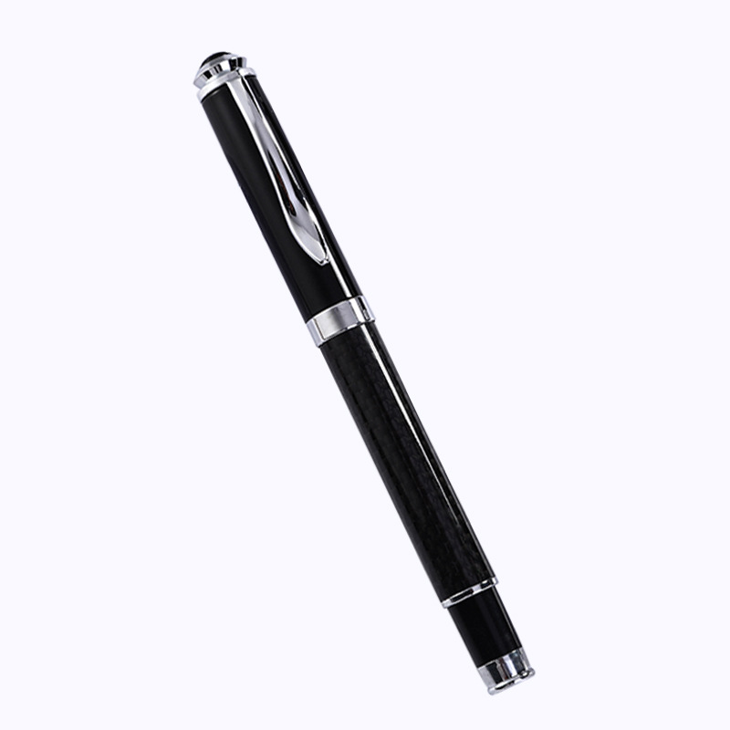 Pluma de firma de negocios Pluma de perlas Pluma de metal Pluma de agua de firma Logotipo de letras de fibra de carbono Pluma de gel de regalo de alta gama