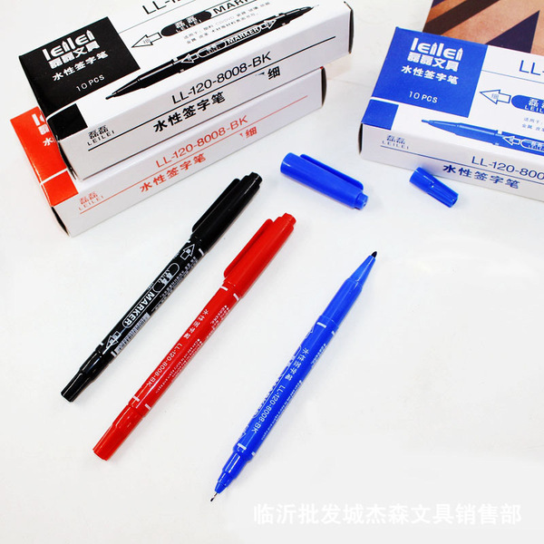 Small double number pen black