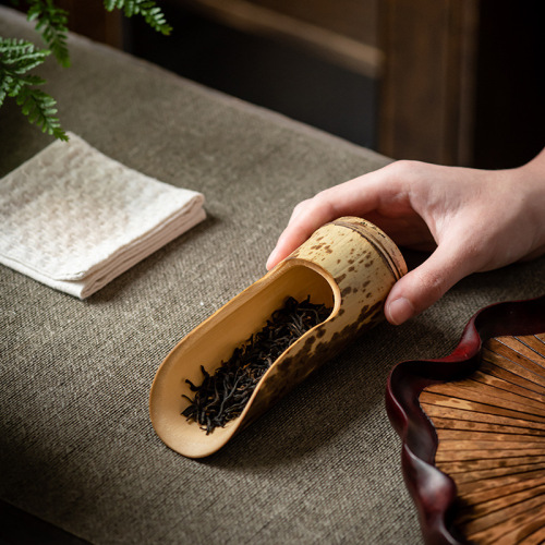 Bamboo Tea Spoon Tea Lotus Tea Spoon Natural Bamboo Kung Fu Tea Set Japanese Tea Ceremony Six Gentlemen Factory Direct Sales