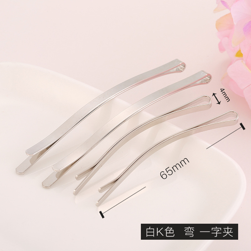 金色の波一字クリップ曲げアーチ一字クリップ5.5cm麻花ヘアクリップdiyアクセサリーヘアクリップ部品卸売り|undefined