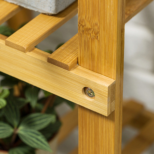 Widened balcony flower stand potted plant rack solid wood multi-layer indoor floor-standing succulent living room flower rack flower pot rack flower table