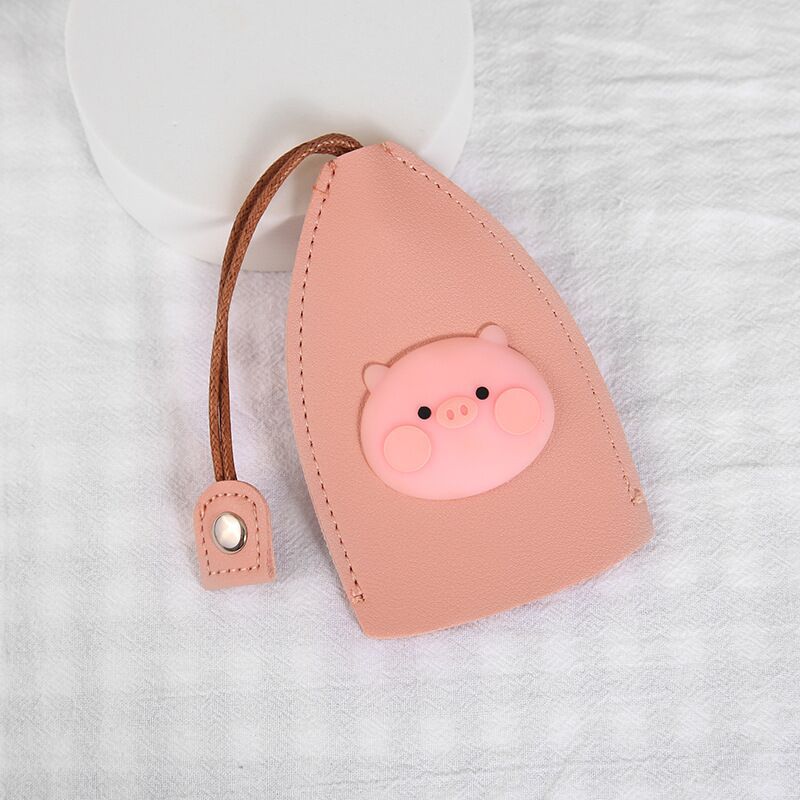 Estilo coreano ins chica corazón caricatura pull-out clave caso creativo PU cuero coche clave cubierta protectora universal