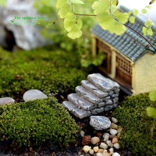 Stone Steps Road Steps Small Stairs Path Stairs Moss Micro Landscape Ornaments Resin Crafts Ornaments