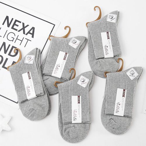 Men's socks autumn and winter new thick strip business men's cotton socks double needle cotton socks wholesale long men's socks