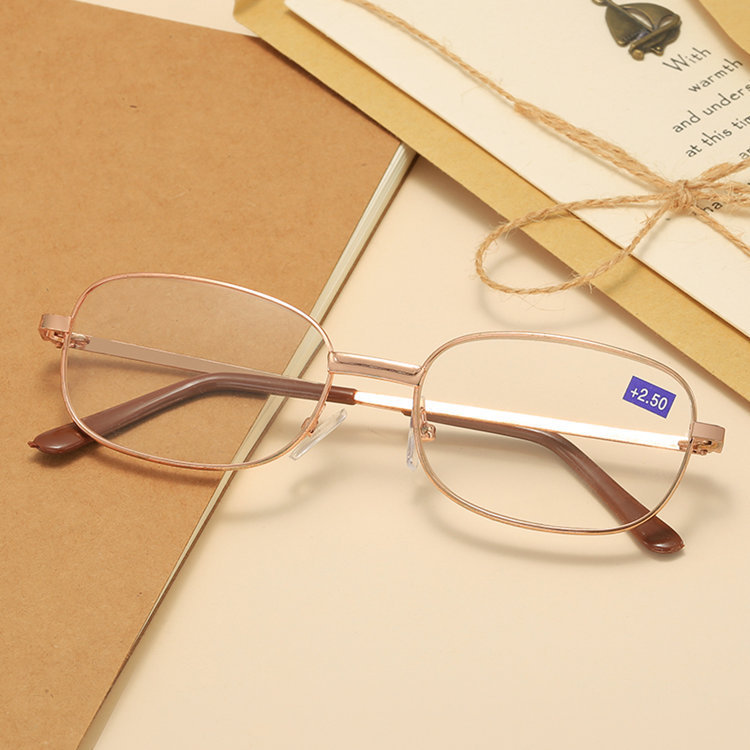 Street Stall Walking Jianghu Reading Glasses Iron Frame Metal Clear Reading Glasses Full Frame Resin Reading Glasses Wholesale in Stock