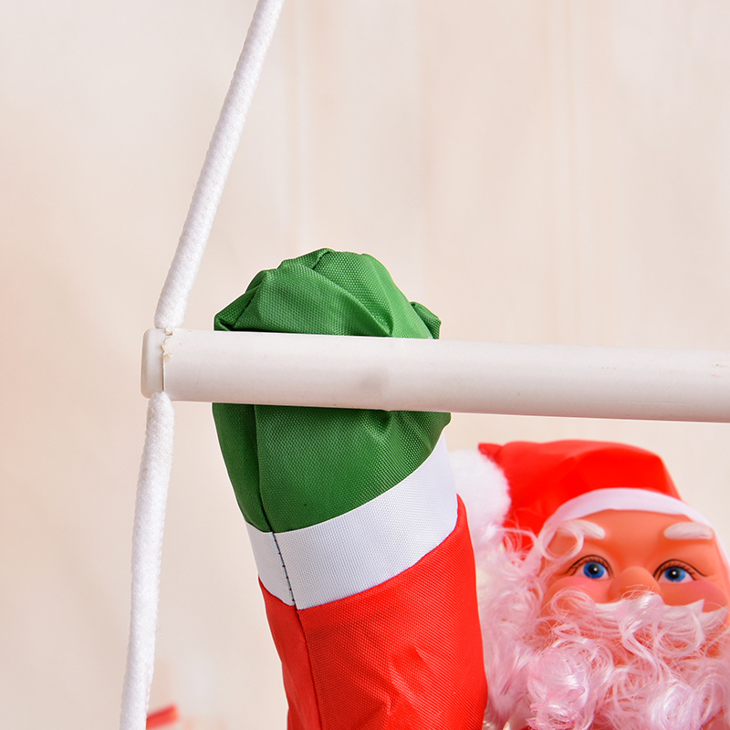 Nueva 90cm decoraciones de Navidad escalera/cuerda escalada tela Santa Claus colgante decoración escena vacaciones