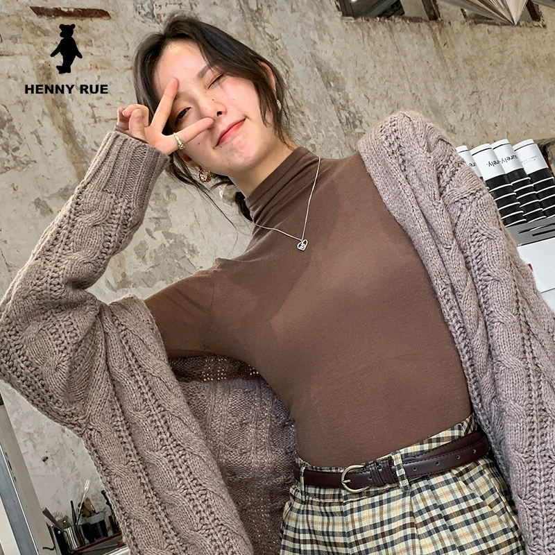 Bear 2021 осенне-зимнее новое нижнее белье, Женская водолазка, Базовая рубашка из протеинового волокна Meiyabi для женщин