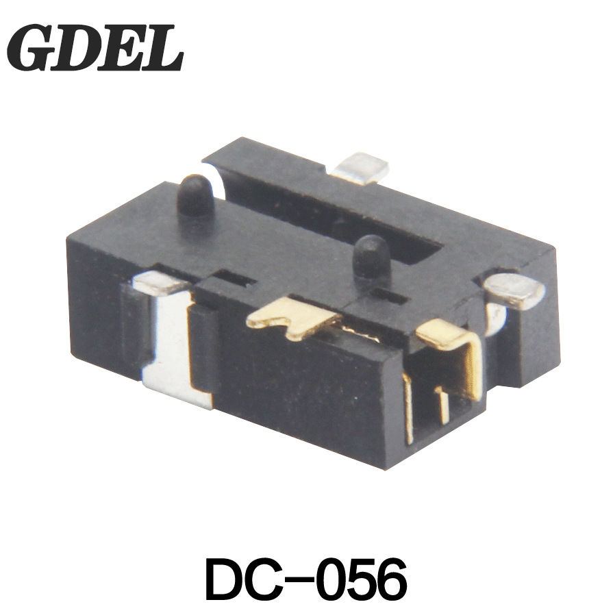 DC电源插座环保全铜贴片DC-056充电插座2.0x0.7镀金耐温DC插座