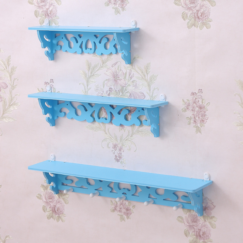 Creativo estilo europeo partición soporte tallado hueco decoración de tres capas estante pared estante tienda de uñas