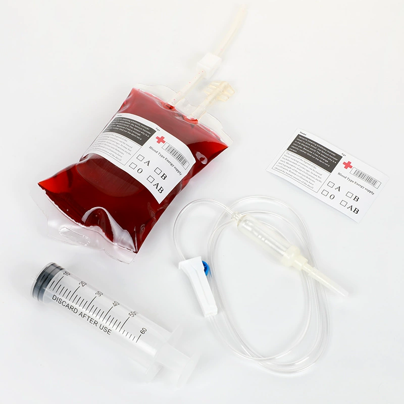Оптовая продажа, креативная кровяная сумка, двойная трубка, напиток, сок, плазменный мешок, пластиковый энергетический мешок, традиционная китайская медицина, жидкая упаковка, портативная упаковка