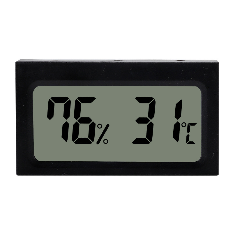 迷你便携式数字LCD室内温湿度计家用创意雪茄盒电子温度计湿度计