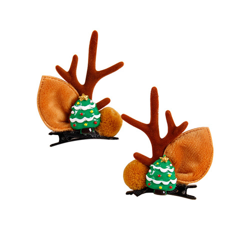  Best Selling Christmas Deer Horn Hair Clips and Hairpins for Children and Adults, Cute Christmas Hair Accessories for Party and Decoration Use