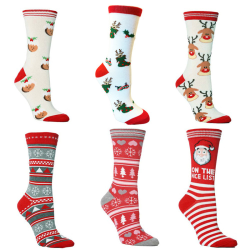 Best-selling Christmas socks in Europe and the United States, new elk men's and women's stockings, personalized cotton socks, mid-calf socks, Halloween socks socks