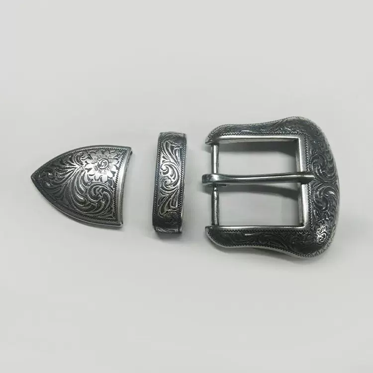 DIY防古皮带扣防古银三件套厂家扣子做旧效果扣头锌合金扣