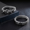 Chain stainless steel, bracelet, suitable for import, European style, punk style