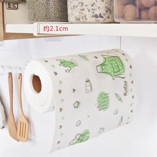 Kitchen paper towel rack towel rack punch-free wall-mounted lazy vertical refrigerator plastic wrap rack storage rack