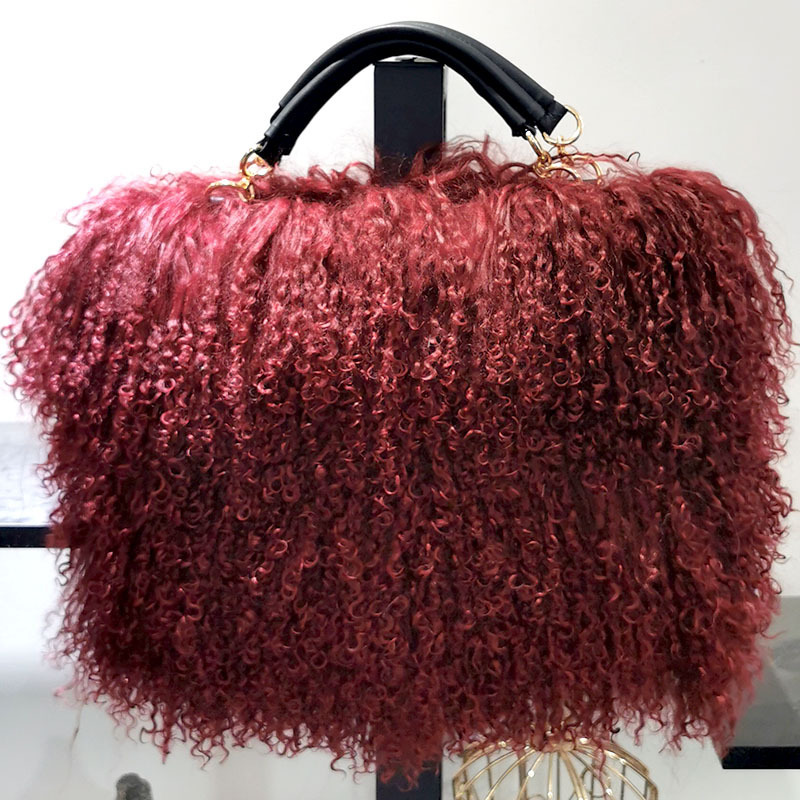 2024 Woolen Women's Bag, Beach Wool Bag, Single Shoulder Handbag, Tassel Sheepskin Crossbody Genuine Leather Bag, Hand-Carry Street Style 2024 Woolen Women's Bag, Beach Wool Bag, Single Shoulder Handbag, Tassel Sheepskin Crossbody Genuine Leather Bag, Hand-Carry Street Style