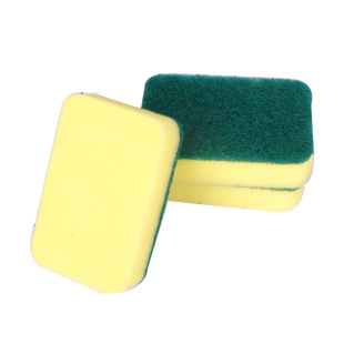 Household double-sided dish cloth scouring pad kitchen supplies cleaning sponge block high density cleaning scouring pad sponge