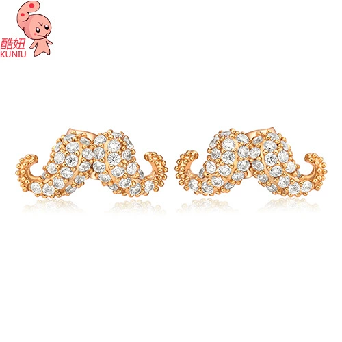 Ретро серьги, цирконий, европейский стиль, микро инкрустация, Aliexpress