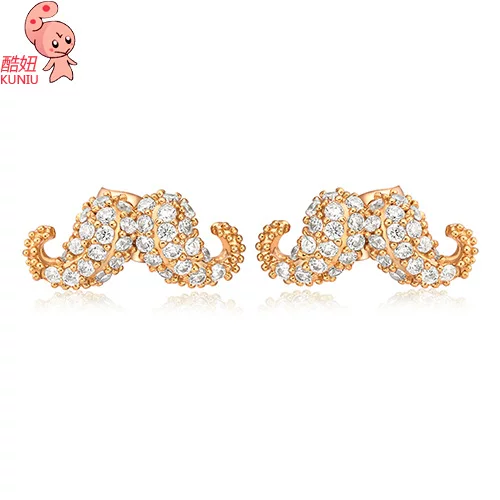 Ретро серьги, цирконий, европейский стиль, микро инкрустация, Aliexpress