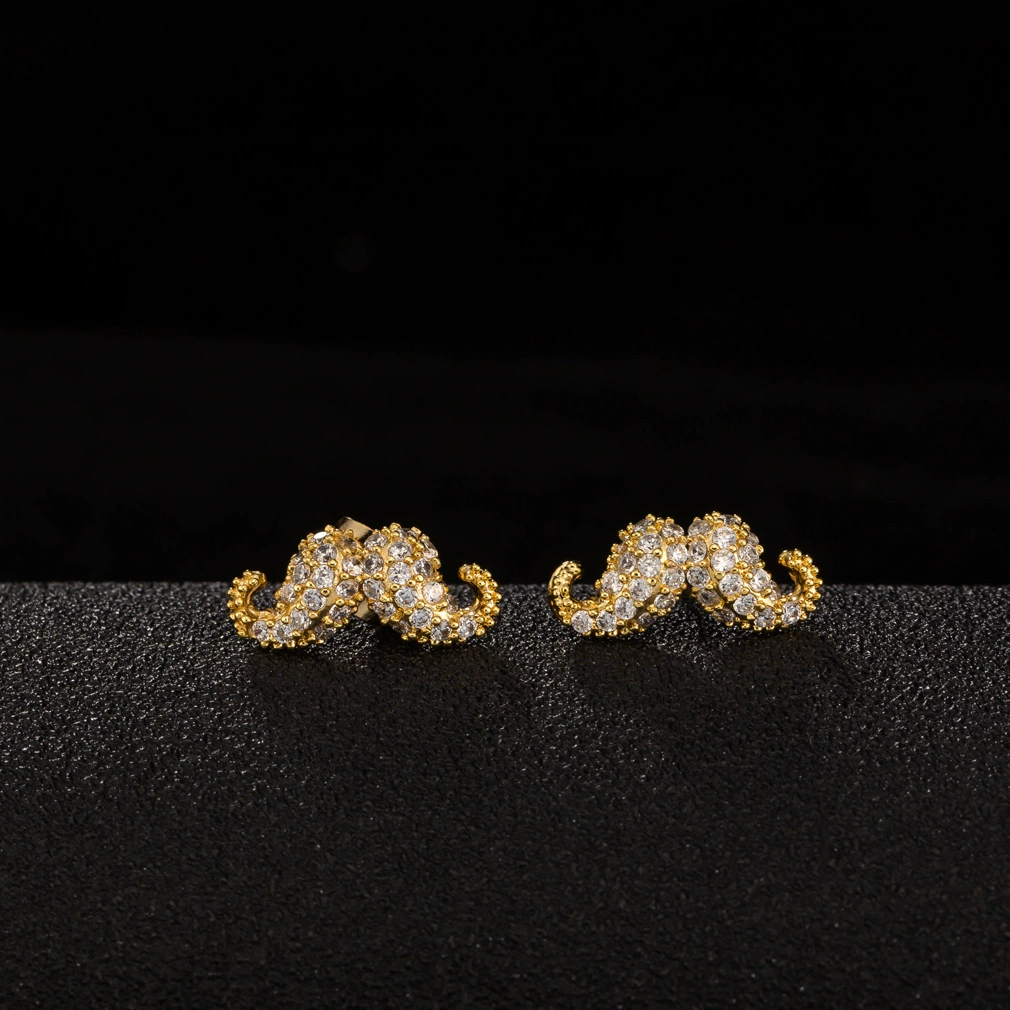 Ретро серьги, цирконий, европейский стиль, микро инкрустация, Aliexpress